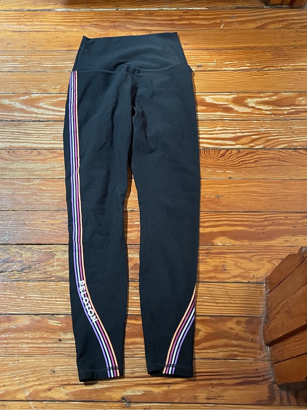 Peloton XS Black Active Leggings with Subtle Logo